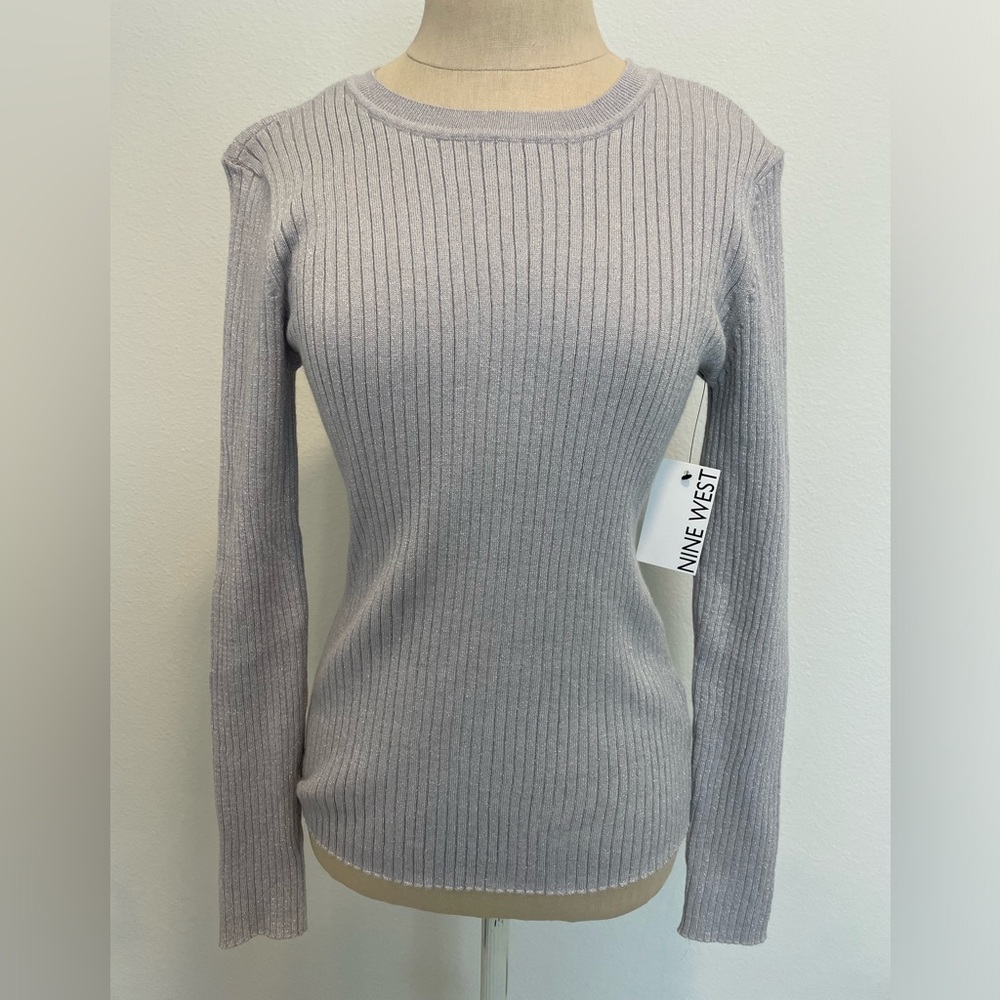Nine West Silver Shimmer Sweater